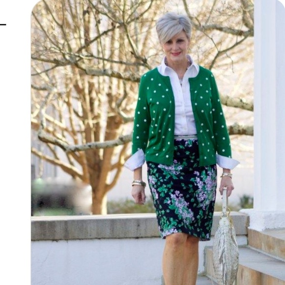 Talbots Women Knee Length Pencil Skirt Sz 14WP Romantic Dressy Preppy Spring - Picture 1 of 12